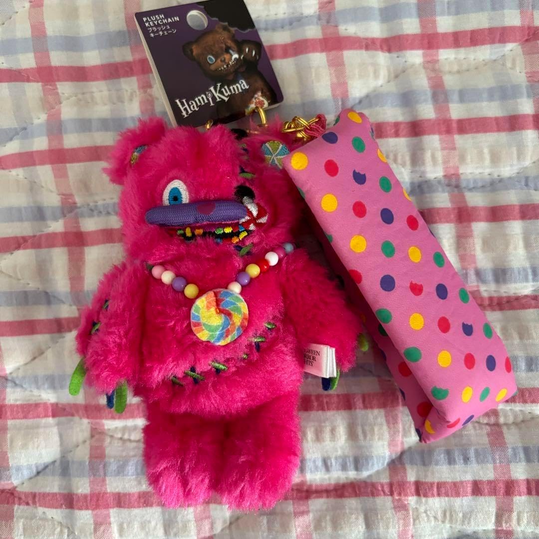 ハミクマパンク ハミクマキャンディ ストラップ付きマスコットキーチェーン USJ ハミクマ ストラップつきマスコットキーチェーン キャンディ