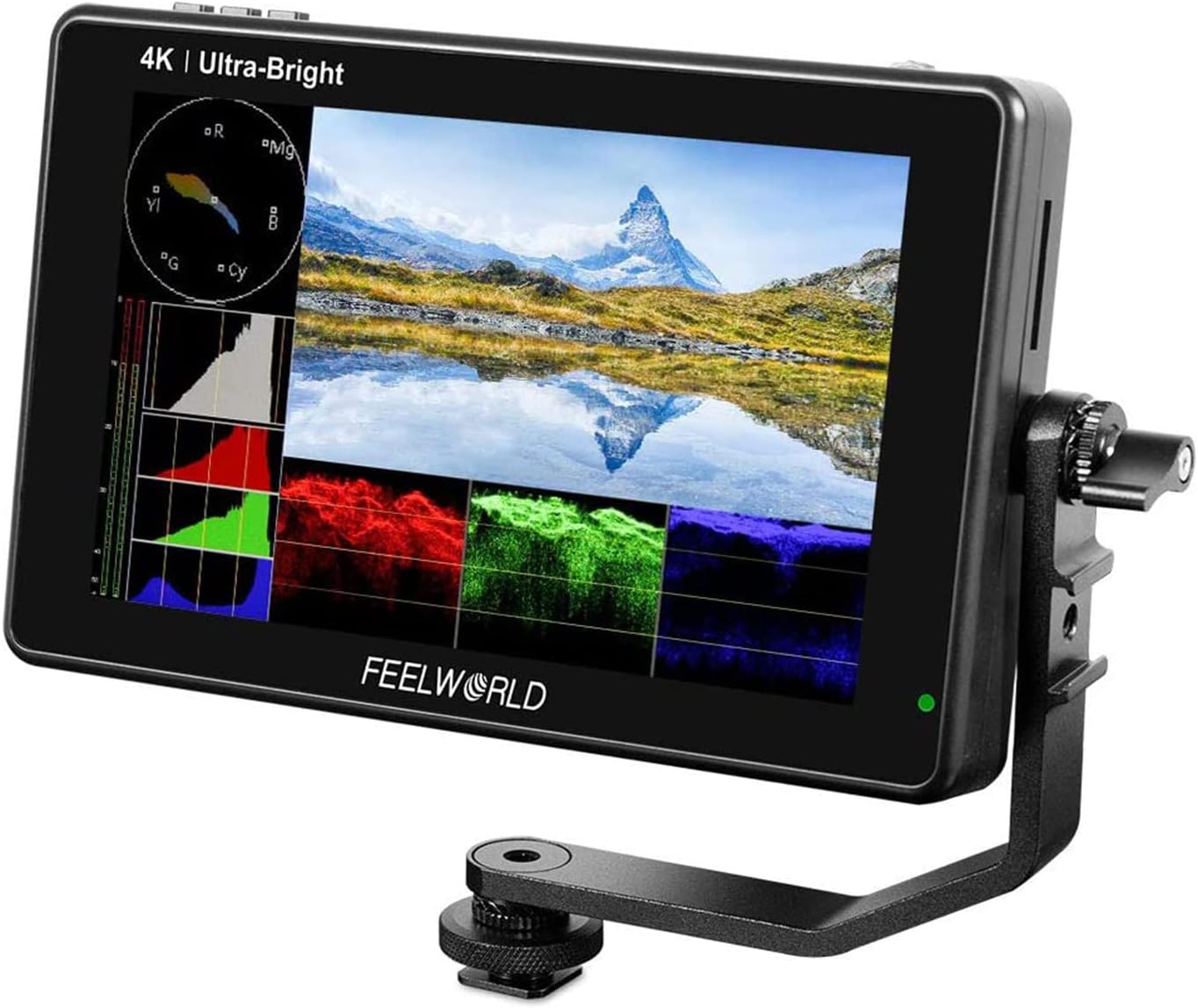 FEELWORLD LUT7 7 Inch 2200nits 3D LUT Touch Screen Camera DSLR Camera Field Monitor Full HD 1920x1200 IPS, 4K HDMI Input/Output +Tilt Arm