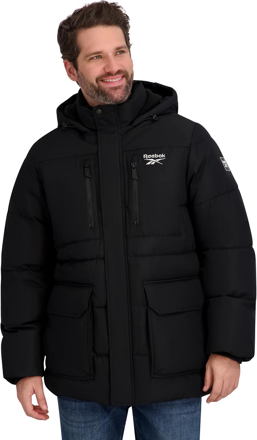 Reebok mens Puffer Parka Heavyweight Jacket - Image 5