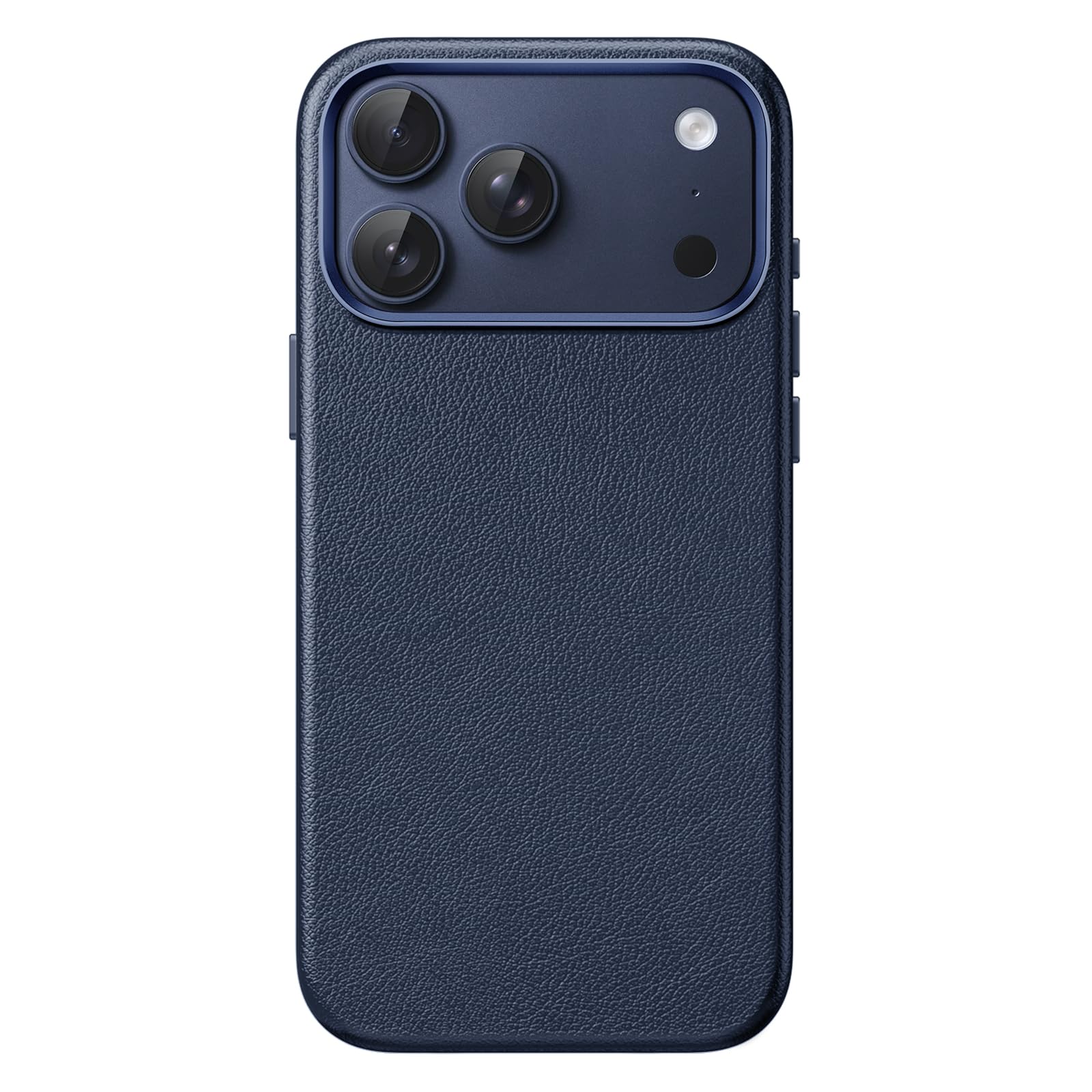 JETech Vegan Leather Case for iPhone 17 Pro, Deep Blue | Compatible with MagSafe, Anti-Sl…