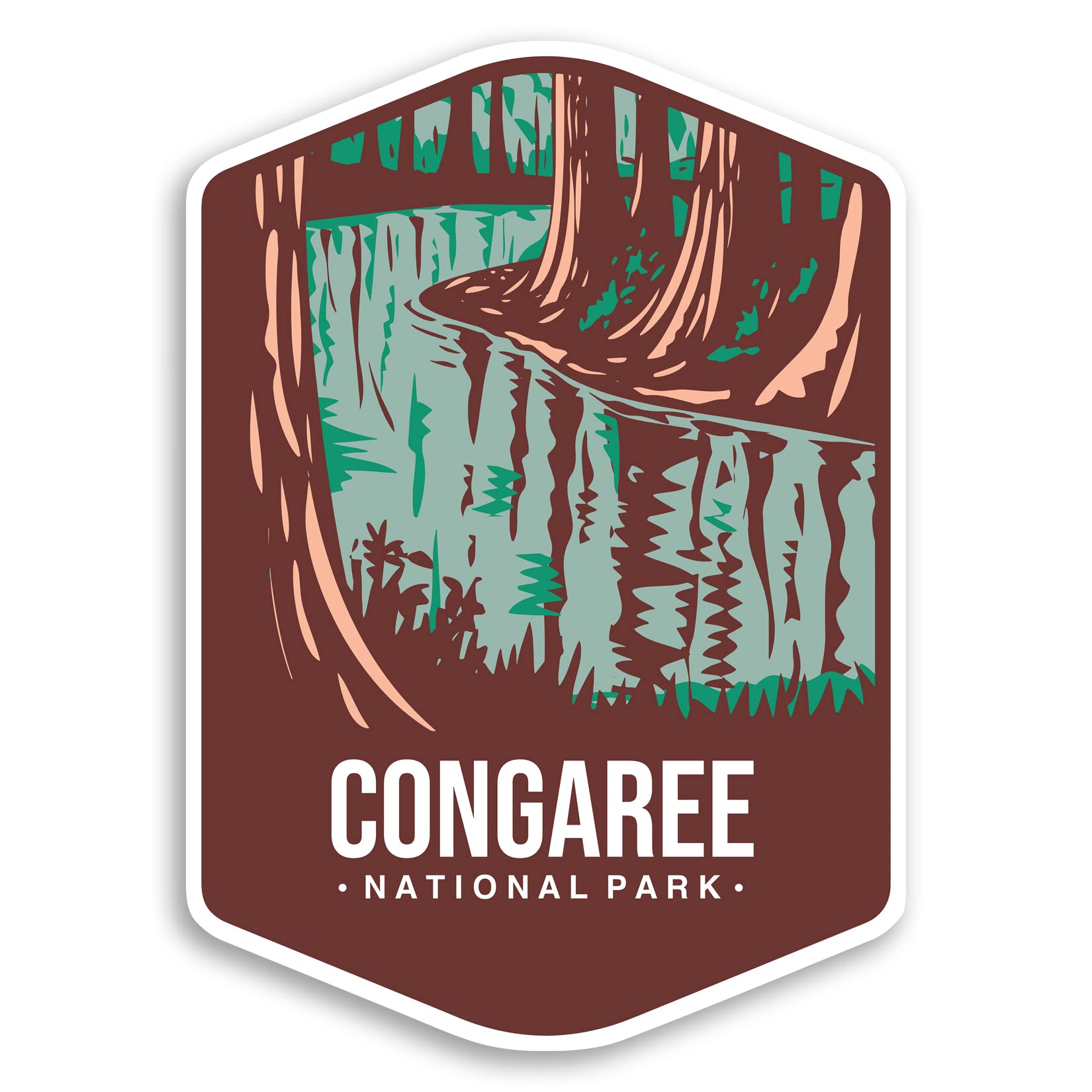 Congaree National Park Sticker Decal Notebook Car Laptop 4"x5.5" (Color)
