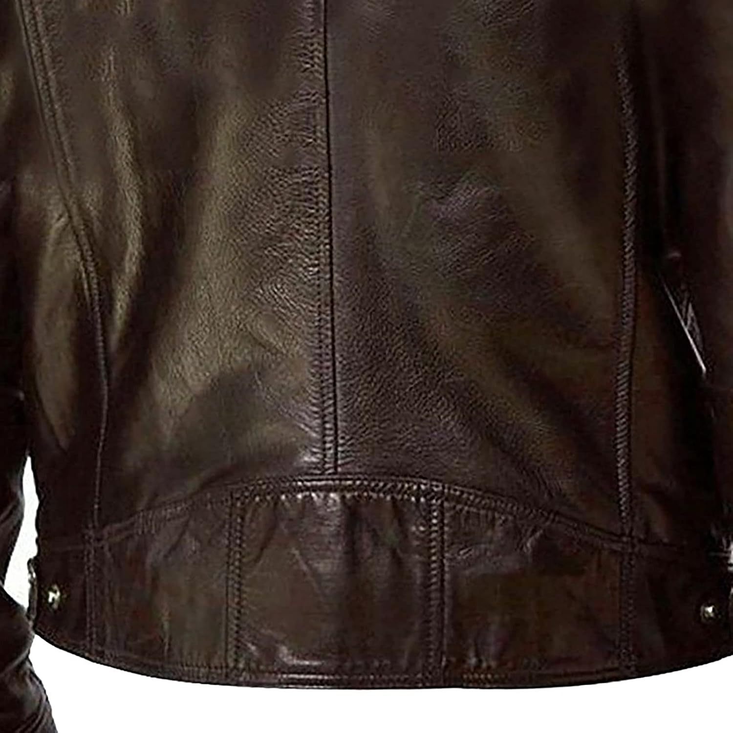 WENKOMG1 Men Faux Leather Jacket, Fall/Winter Thickening Coat Long Sleeve Zip Up Outwear Sports Basic Parka with Pocket