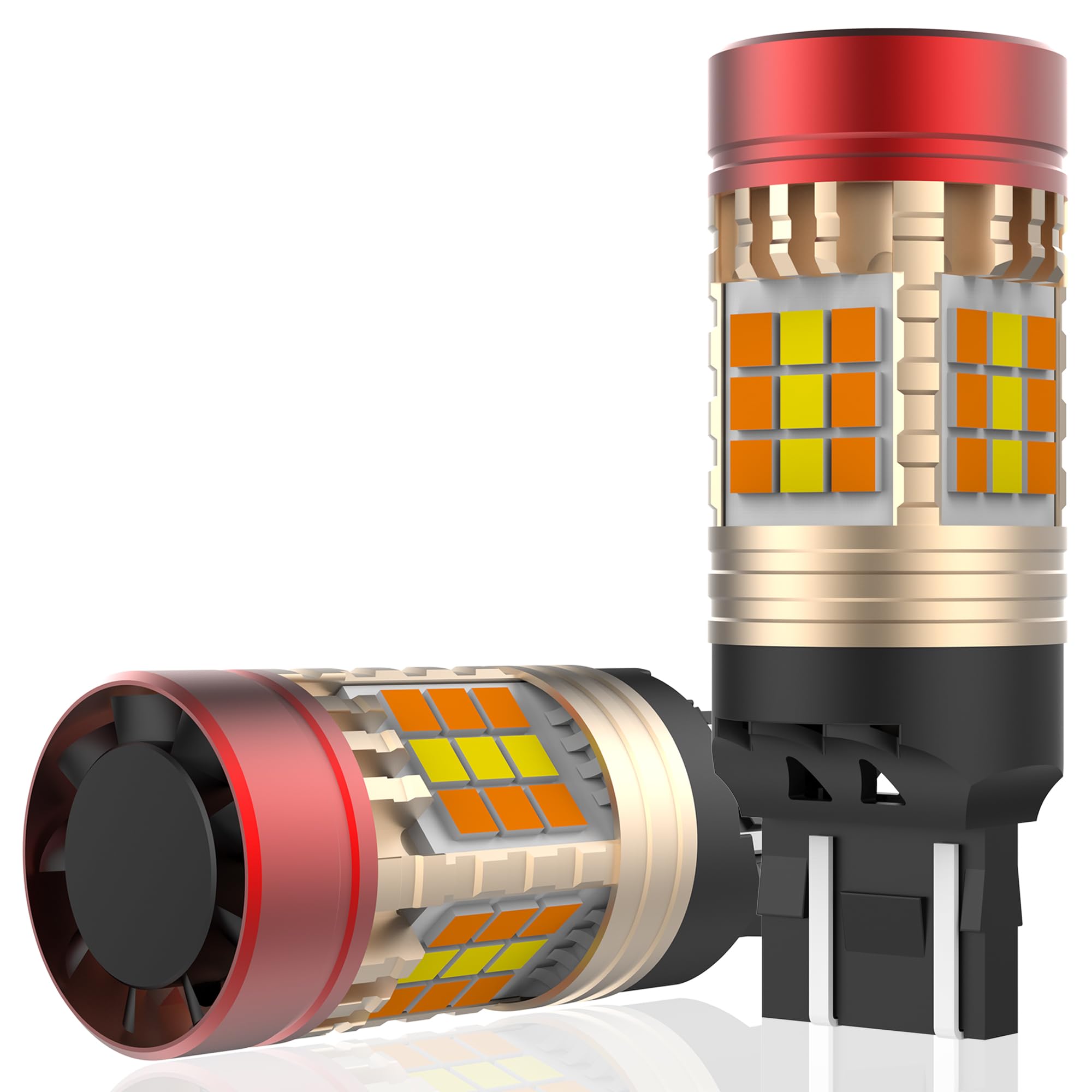 7443 Switchback LED Bulb Front Turn Signal 7444NA 7443NA White Amber Resistor CANBUS Anti Hyper Flash Error Free 7444NA W21W DRL Parking Light Pack of 2