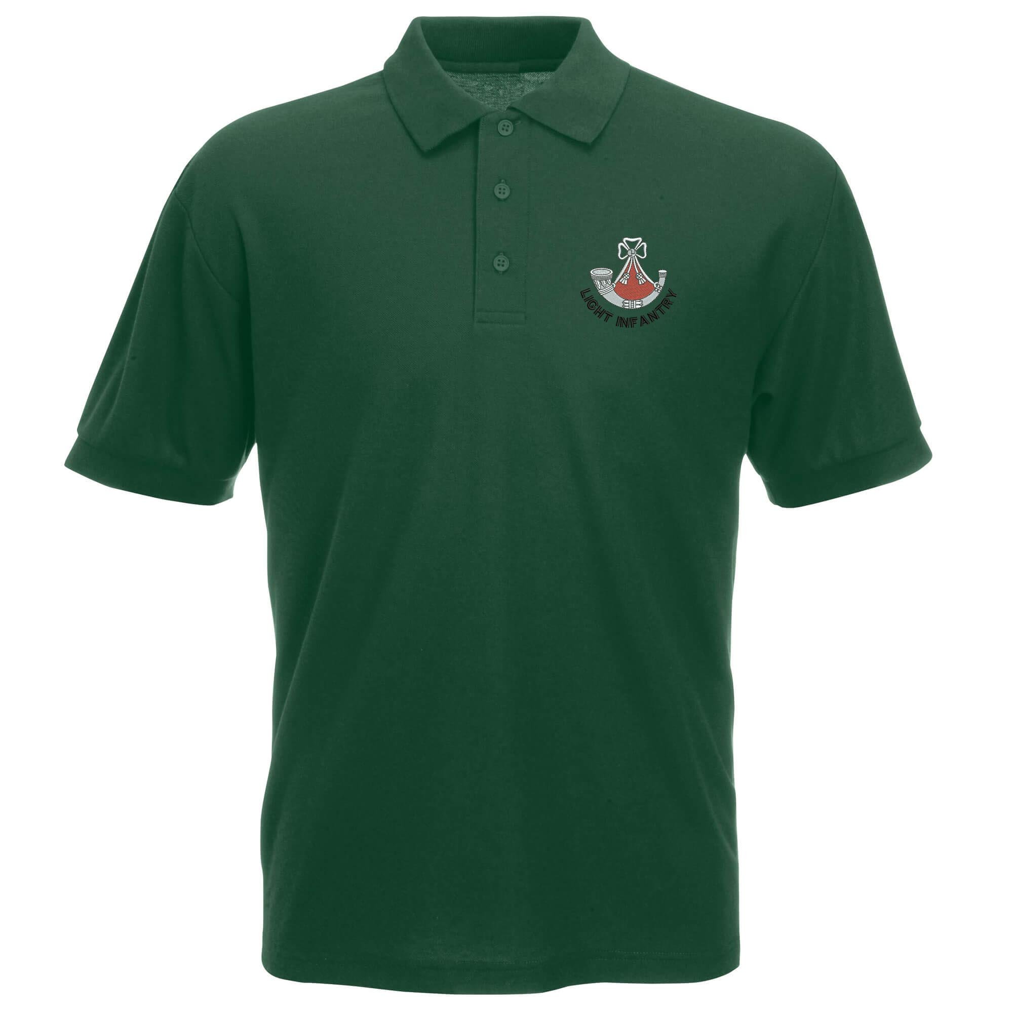 Pineapple Joe's Men's Bottle Green Light Infantry Embroidered Polo - 2X Large