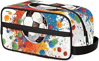 Watercolor Soccer Ball Boys Travel Toiletry B...