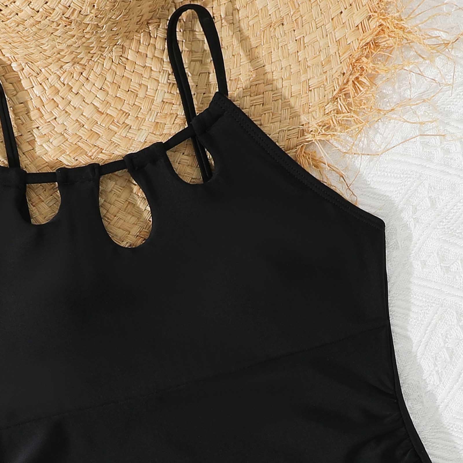 Bañador Niña 7-12 Años Natacion Una Pieza Bañadores Adolescente Chica Sólido Traje de Baño Piscina sin Espalda Verano Trikini con Falda Deportivo Playa Vacaciones Verano Swimwear