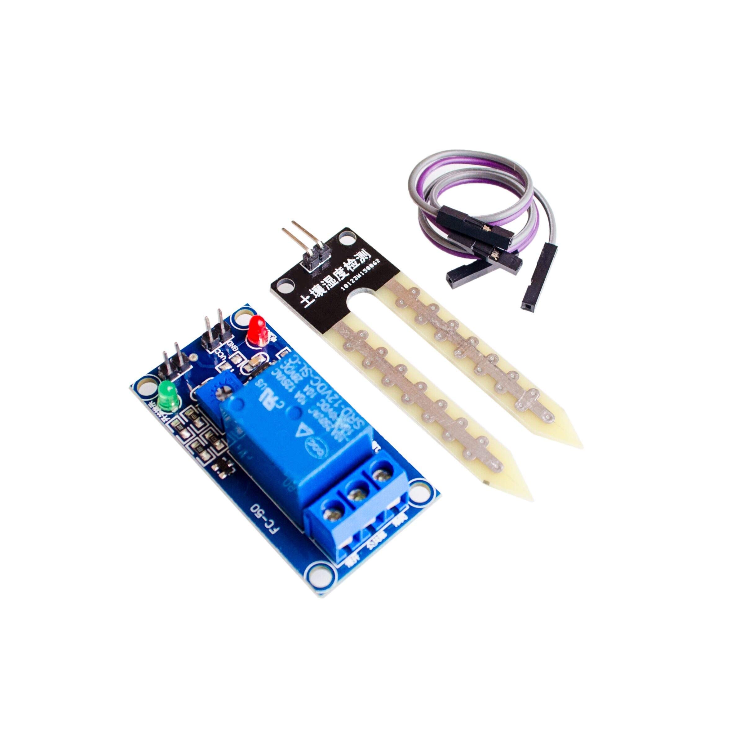 10PCS/LOT New DC 12V Soil Moisture Sensor Relay Control Module Automatic Watering of The Humidity Starting Switch
