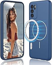 DESSEN Magnetic Case for OPPO A16 / OPPO A16s / OPPO A54s – Soft Liquid Silicone Case, Anti-Shock Protective Mobile Camera Case, Compatible with Magnetic Accessories, Blue