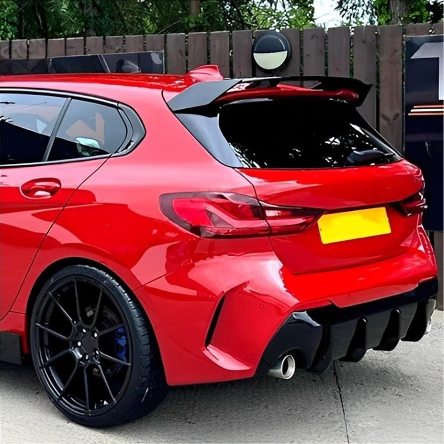 Car Rear Roof Trunk Spoiler Compatible with BMW 1 Series F40 118i 120i M135i M Sport 2019-2024 Tail Wing Styling Body Kit Black Tuning(Carbon Look)