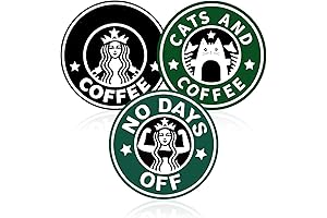 Moriso Black Coffee Sticker Car Decals (3 Pcs about 5.5 in.)