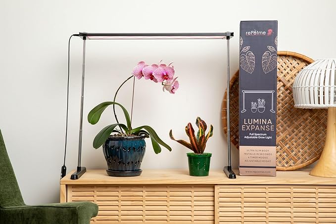 rePotme rePotme Lumina Expanse - Grow Light for Indoor Plants - Full Spectrum LED Plant Light, No Tools Required (Black) photo 3