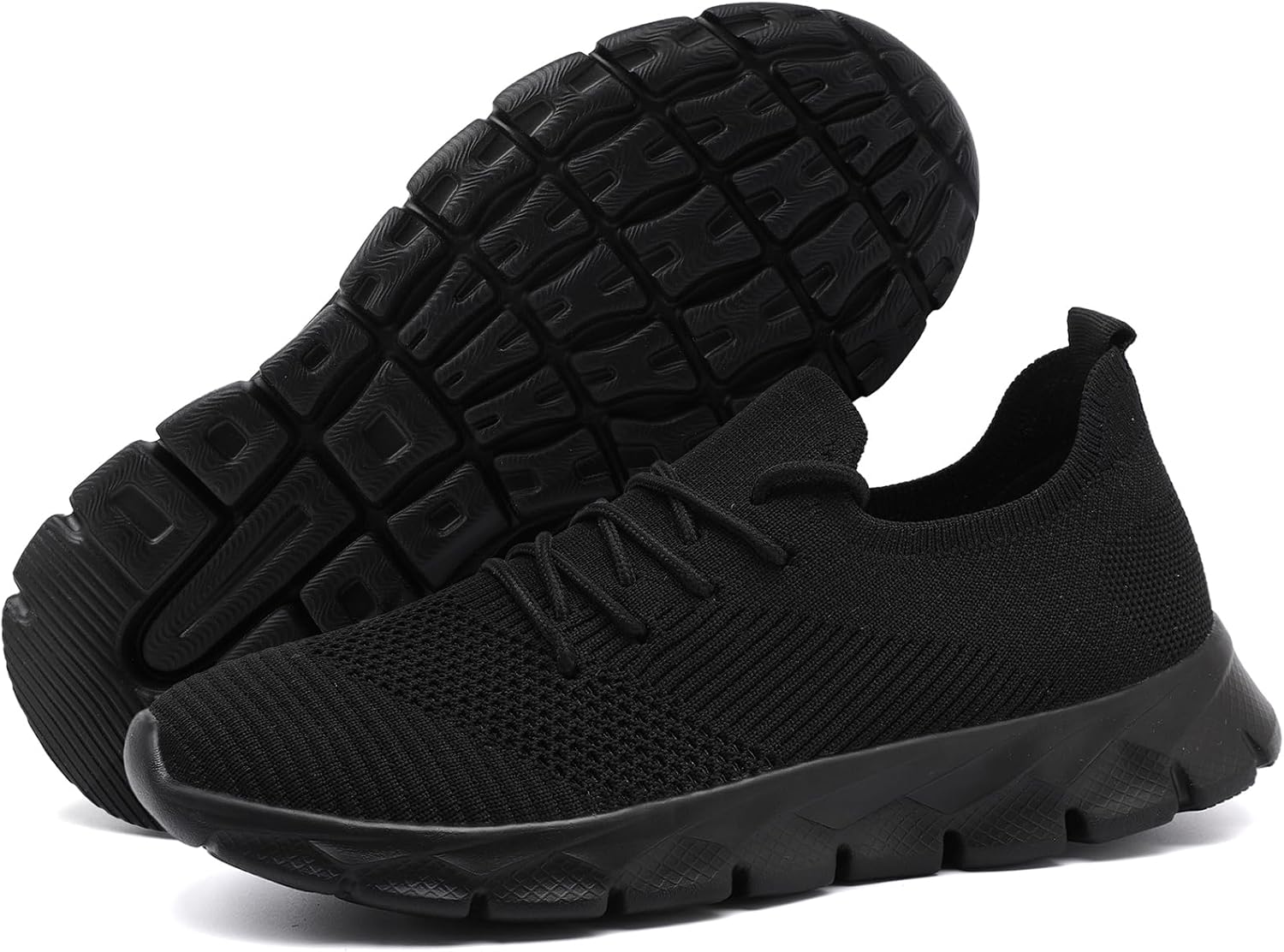 Womens Tennis Shoes Breathable Running Shoes Lightweight Mesh Casual Fashion Sneakers for Gym, Walking, Athletic Workout Footwear Size 7 Black - Image 7