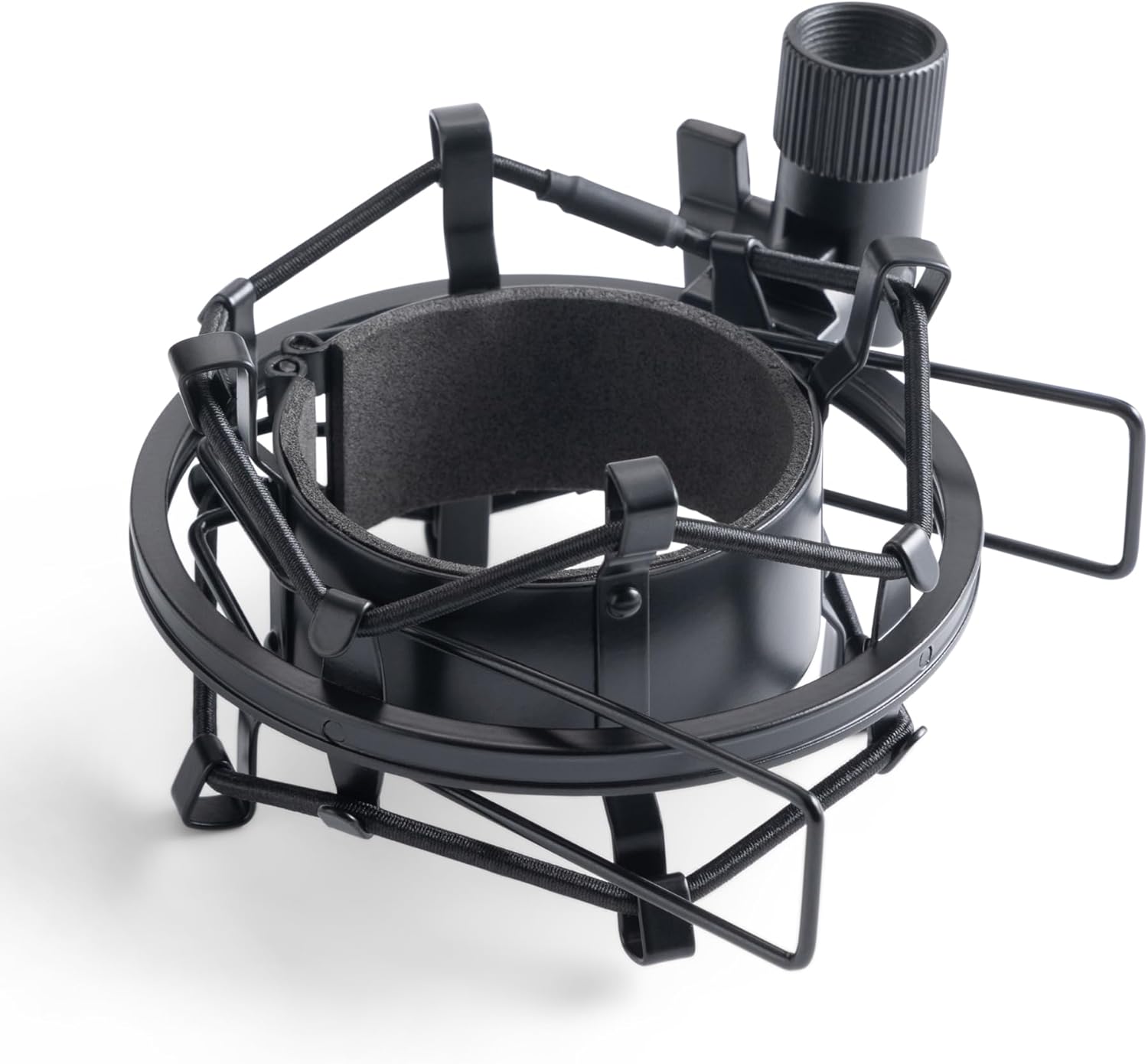 On-Stage MY430 Shock Mount for Studio Mics (55–60 mm) (Elastic Suspension Mount for Large-Diaphragm Condenser Microphones, Adjustable, Vibration Isolation, Steel Adapter, 5/8"-27 Threading, Black)