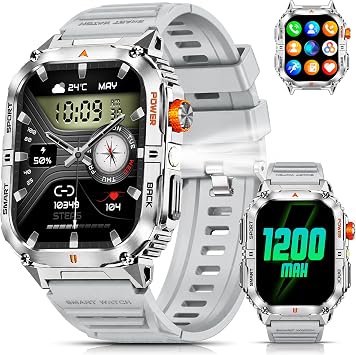 Military Smart Watch for Men, 30-Day Battery Life, 2.0" AMOLED HD Display
