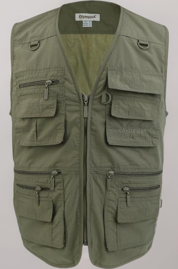 Men's Vest Casual Waistcoat Photography Fishing Jackets Multi Pockets 4XL