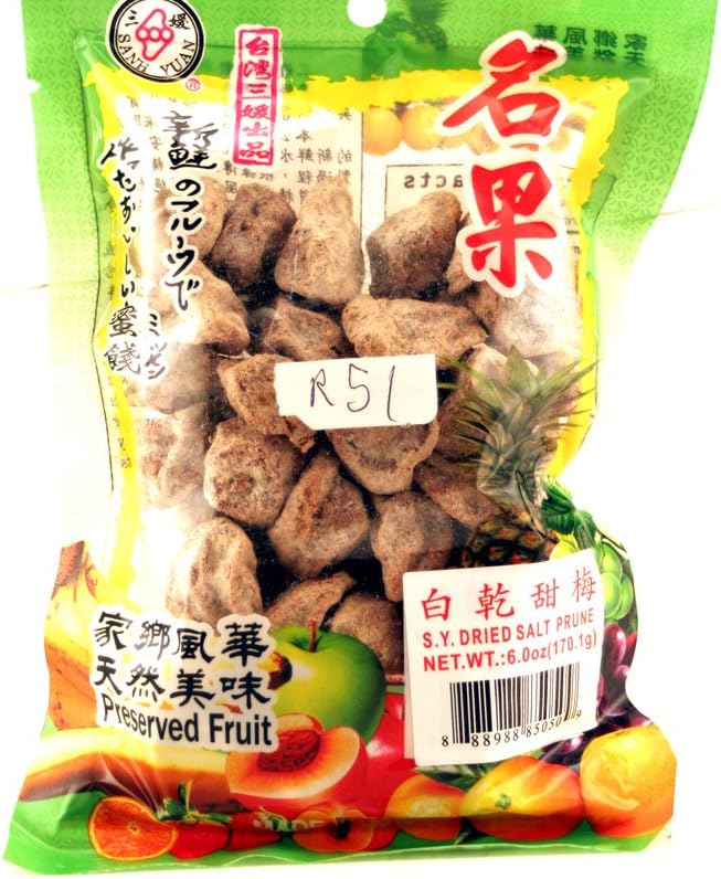 Preserved Fruit Snack (Dried Salt Prune) - 6oz [Pack of 3]