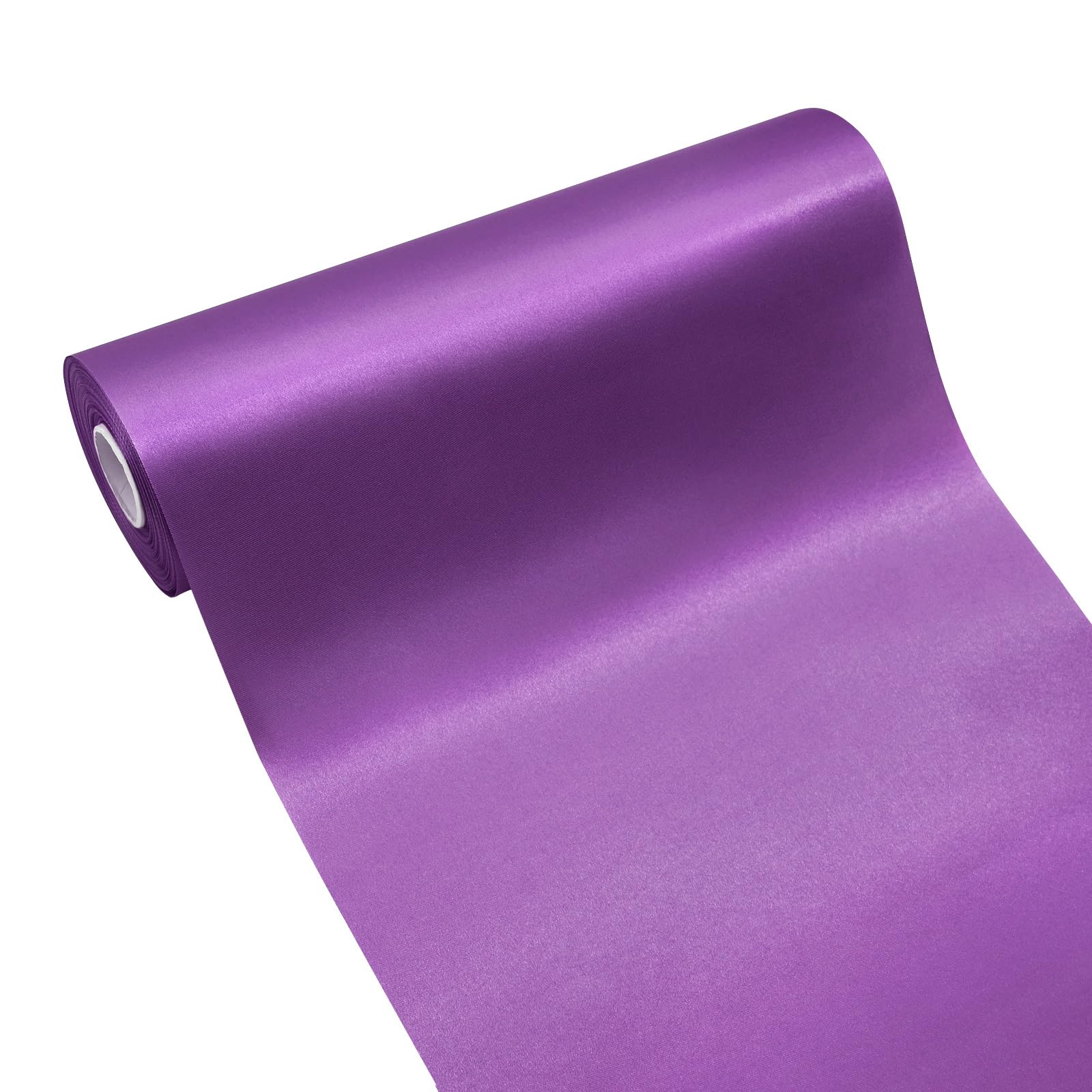 Snapklik.com : Purple Satin Wide Ribbon 10 Inch 25 Yards Fabric Large ...