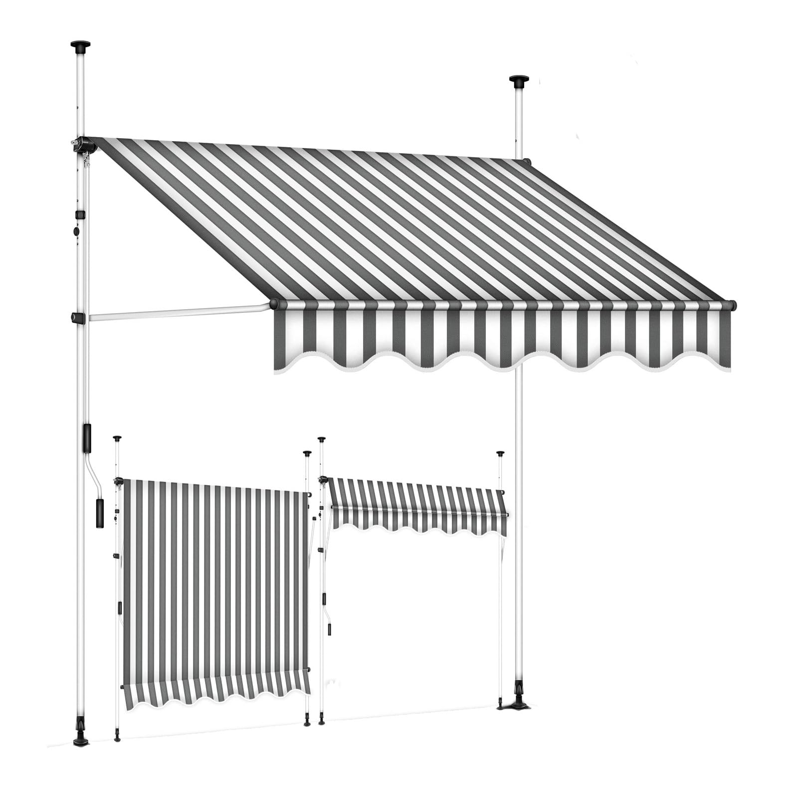 Store camping réglable anti-UV et imperméable pour porte et fenêtre
