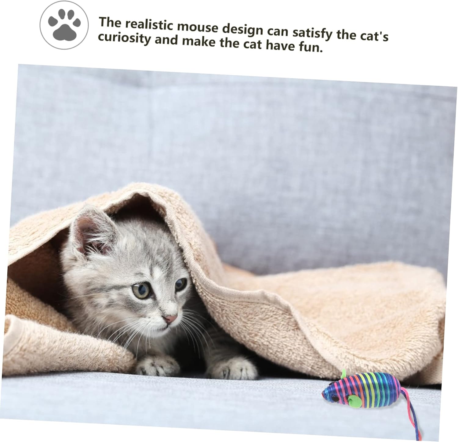 Abaodam 6pcs Simulation Mouse Toy for Cats Bite-Resistant Artificial Mice for Interactive Play and Stress Relief Variety for Indoor Cats and Kittens