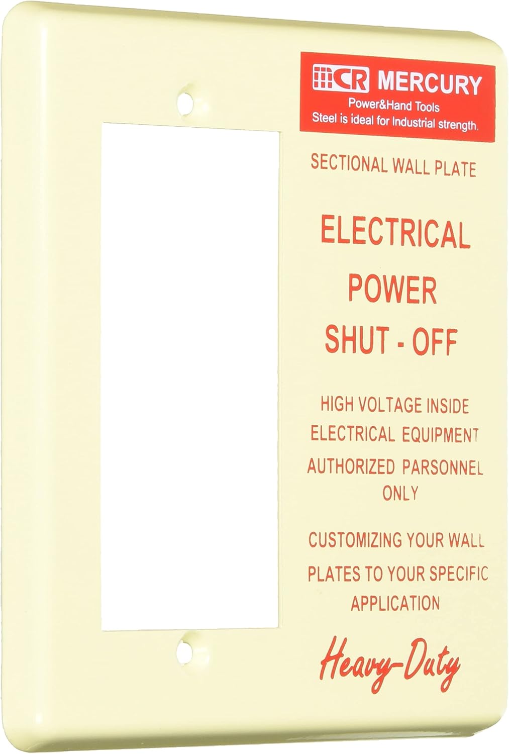 Keystone ME049650 Mercury Wide Switch Plate, White, Size: Approx. W 4.5 x H 5.1 inches (11.5 x 13 cm)