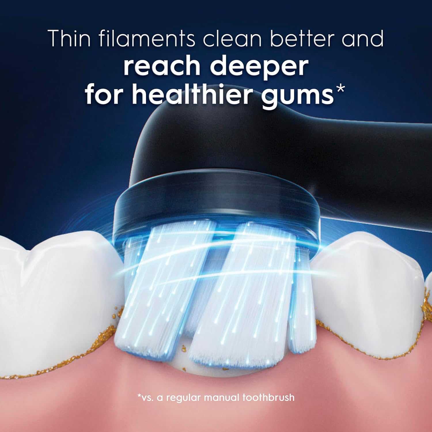 Oral-B iO Gentle Care Replacement Heads, Electric Toothbrush Brush Heads, Black, 2 Count