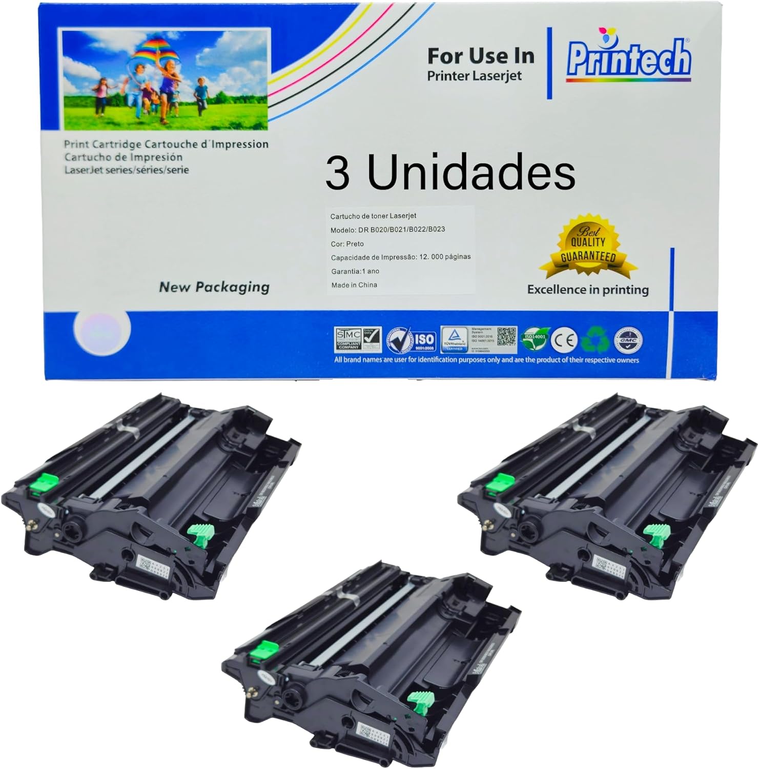 Fotocondutor DR-B021 Testado por 30 dias para Impressoras Brother