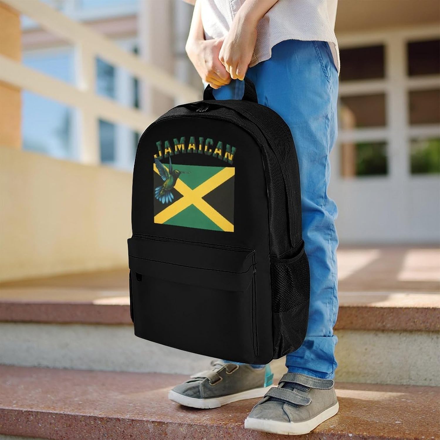 Jamaica Flag Hummingbird Backpack Lightweight Backpacks Work Bag