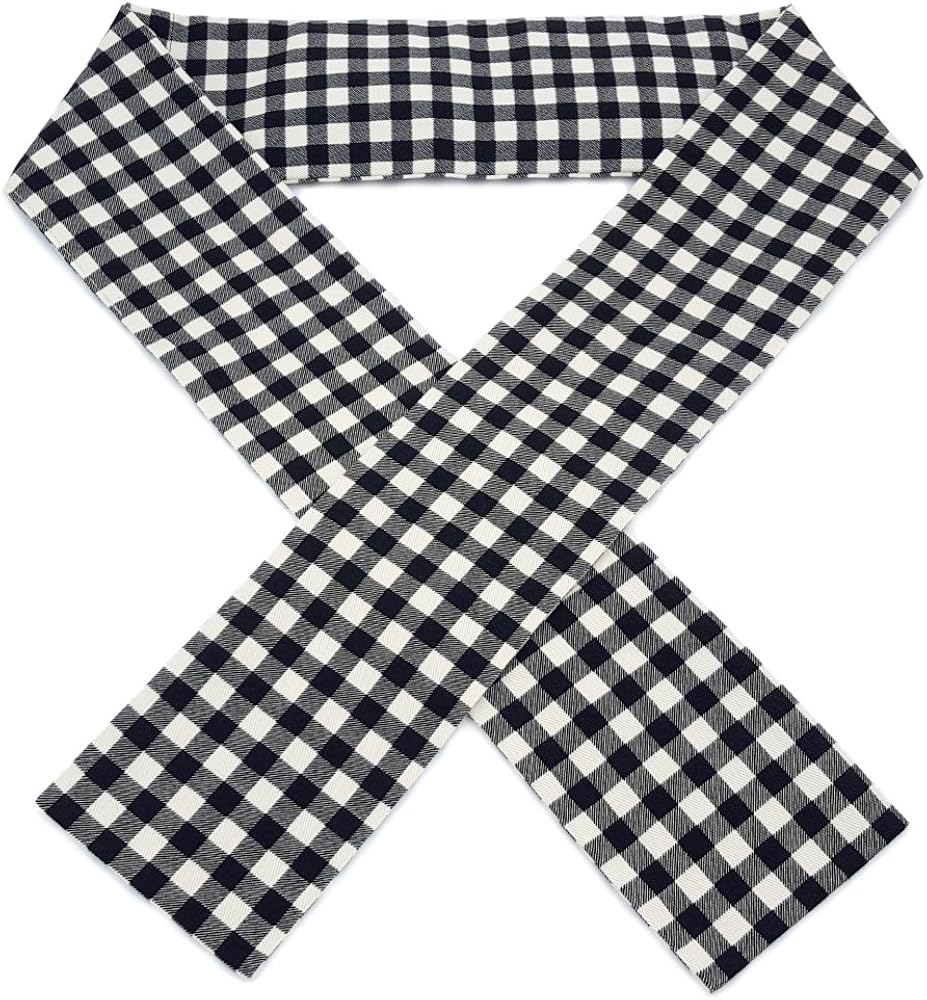 Amazon Co Jp クールストール 黒 ギンガムチェック柄 保冷剤付き 首に巻くだけでひんやり ネッククーラー 保冷剤 ホーム キッチン