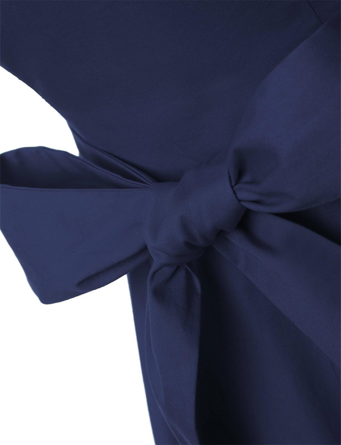 Dressystar Women's Vintage Dress for Women 2024 Cocktail Party Retro Rockabilly Formal Prom Dresses Cap-Sleeve 1956LD Navy L - Image 5