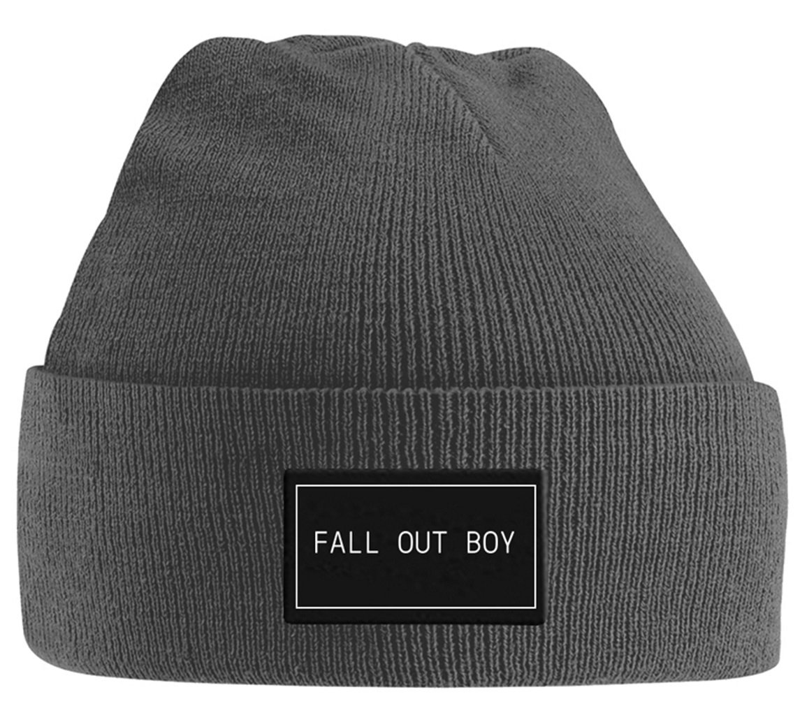 Fall Out BoyLogo' Beanie Hat Grey