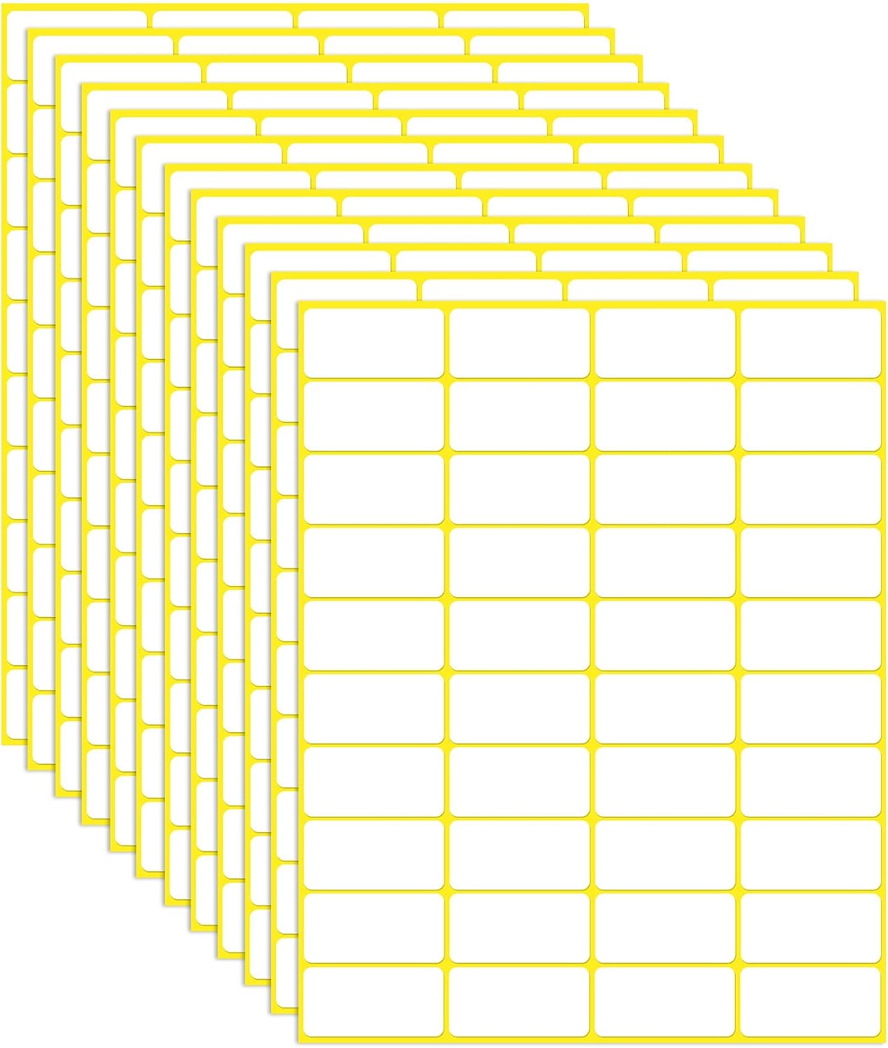 NALACAL 1200PCS Matte White Labels Stickers Small Sticky Labels Name ...