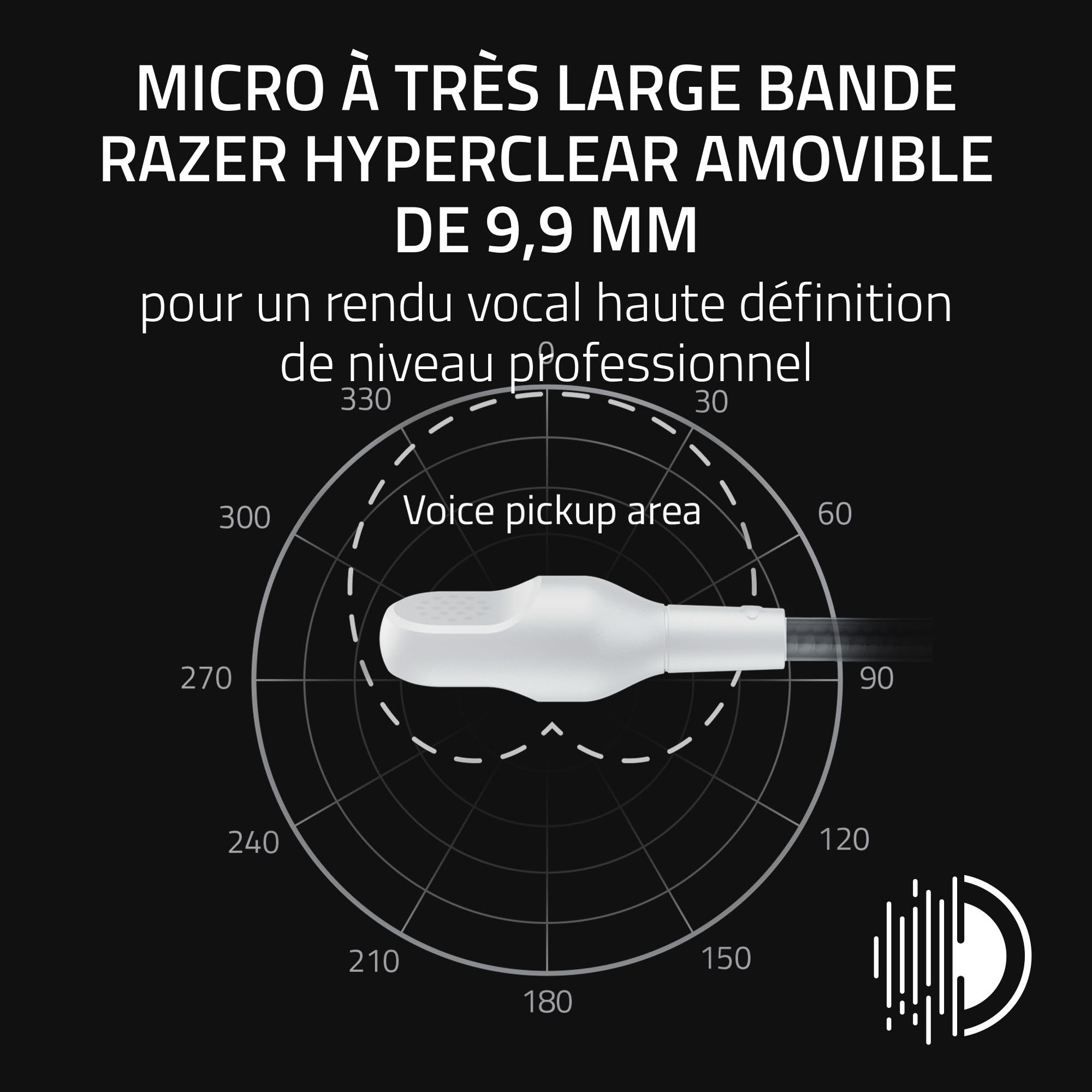 Razer BlackShark V3 - Casque sans Fil pour l’Esport - Haut-parleurs en Titane de 50mm - Micro HyperClear Amovible - THX Spatial Audio - Wireless 2,4Ghz & Bluetooth - Profils FPS - PC/Mac | Blanc