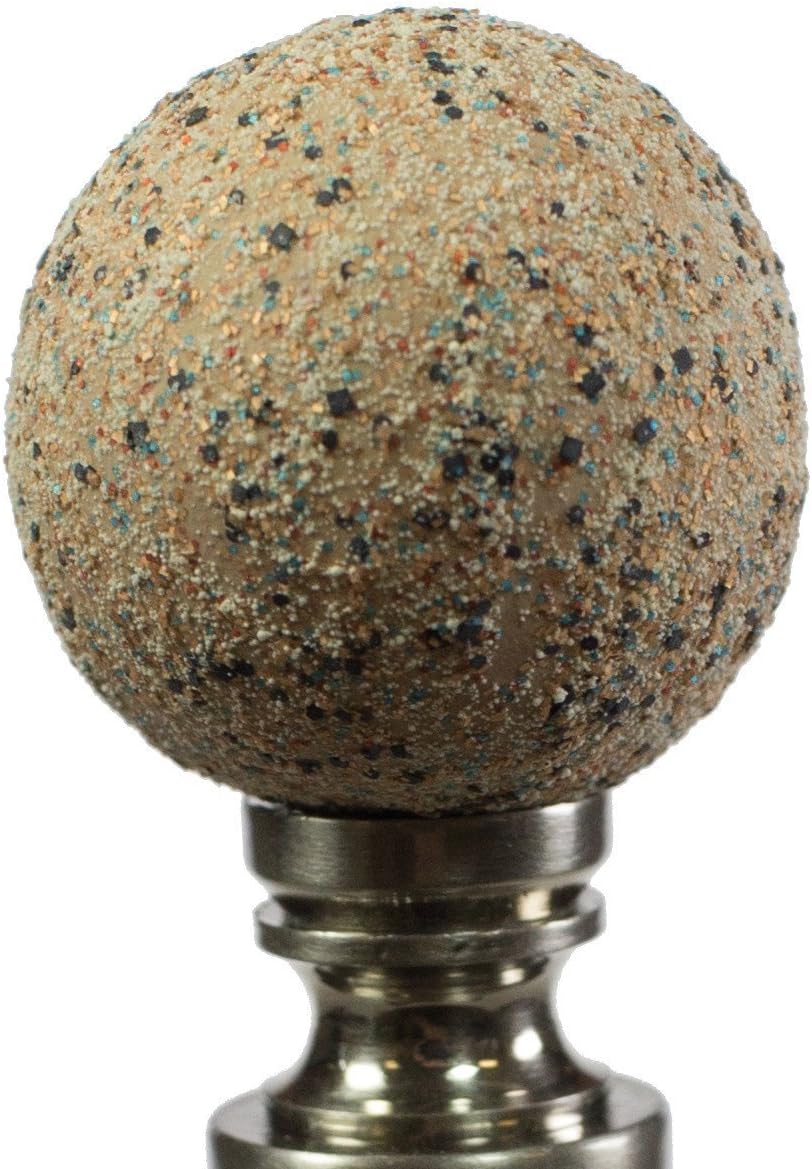 Ceramic Sand Ball Lamp Finial Antique Base 2.2" h (35mm Ball)
