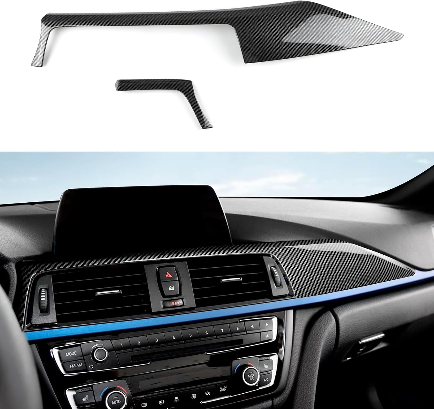 FEXIDA Carbon Fiber Style Dashboard Panel Cover — F30/F31/F32/F36