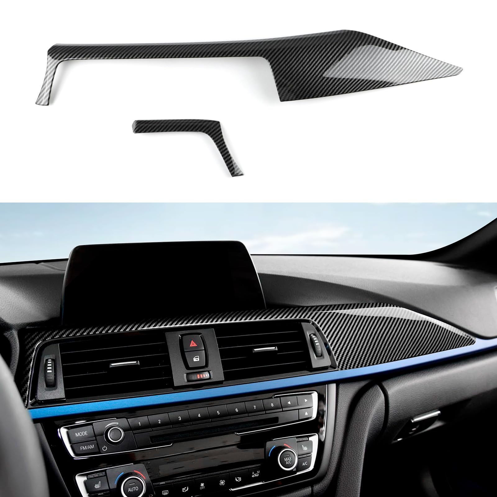 Amazon.com: FEXIDA for BMW F30 Dashboard Panel Cover, ABS Carbon
