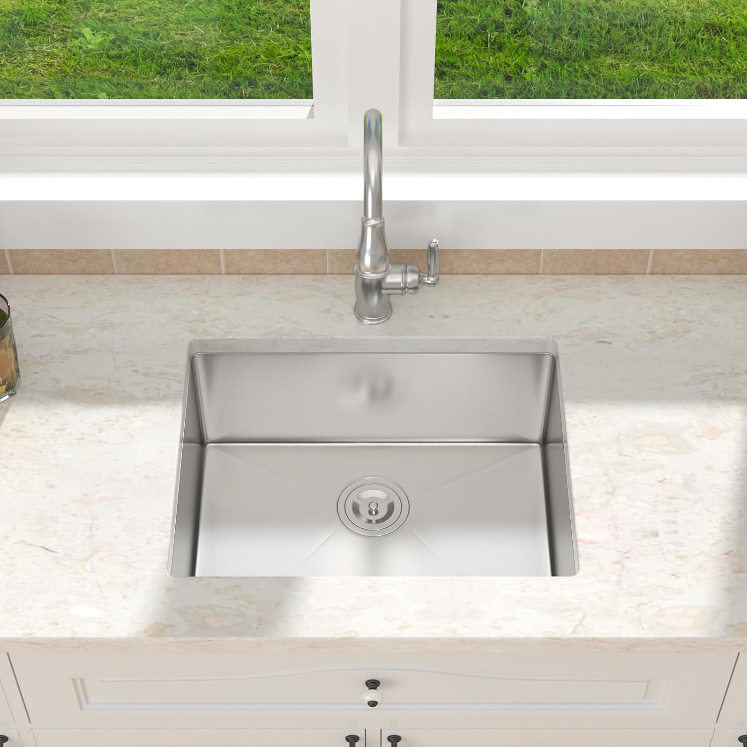 21 Inch Kitchen Sinks Undermount - 21 x 18 Inch Undermount Stainless Steel Bar Sink 16 Gauge Small Single Bowl Stainless Steel Outdoor Wet Bar & Prep Sink Basin 21 x 18 x 9 Inch