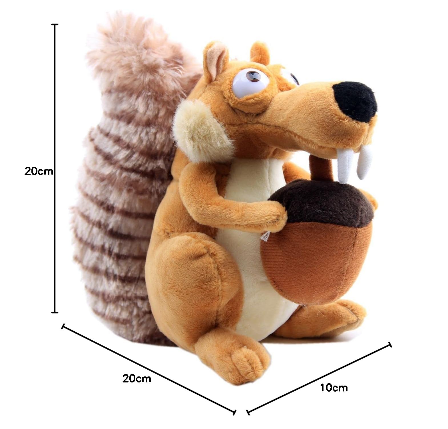 Divertente Carino Animale Doll Scrat Scoiattolo Imbottito Peluche Giocattolo 8 '' Regalo