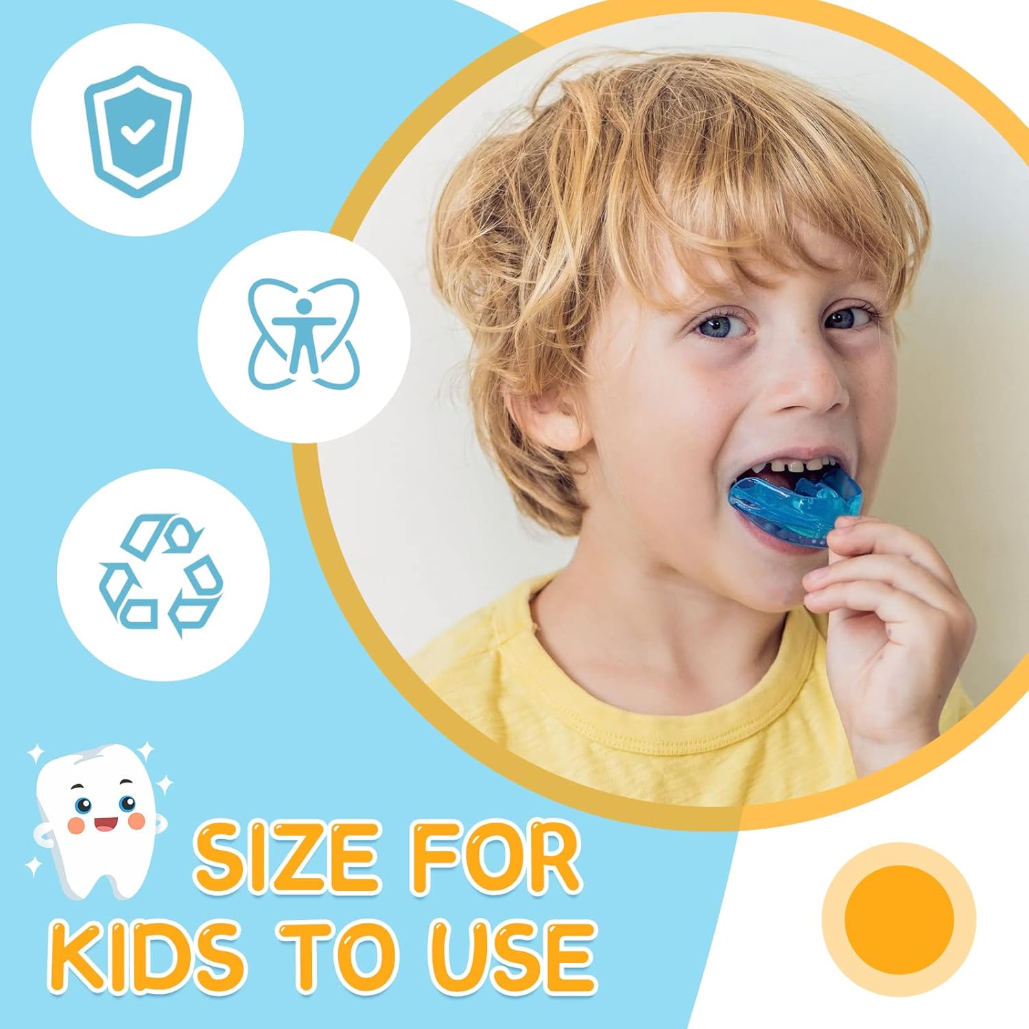 Konohan 50 Pcs Youth Mouth Guard for Sports Kids Boys Girls Mouthguard Kids Football Mouthpieces Sports Mouth Braces Athletic for Boxing Hockey Lacrosse Basketball(5 Colors)
