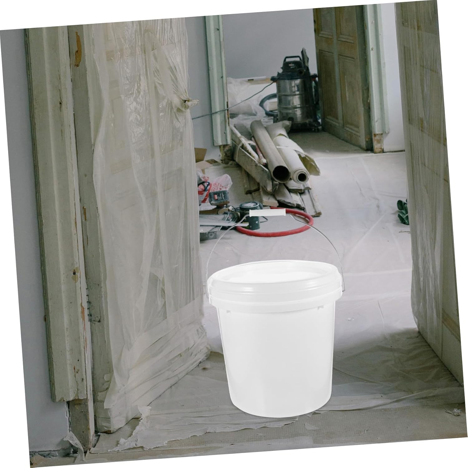 Bucket Airtight Lid Hdpe Paint Container Portable Storage Bucket Handle for Home and Outdoor Use Multipurpose