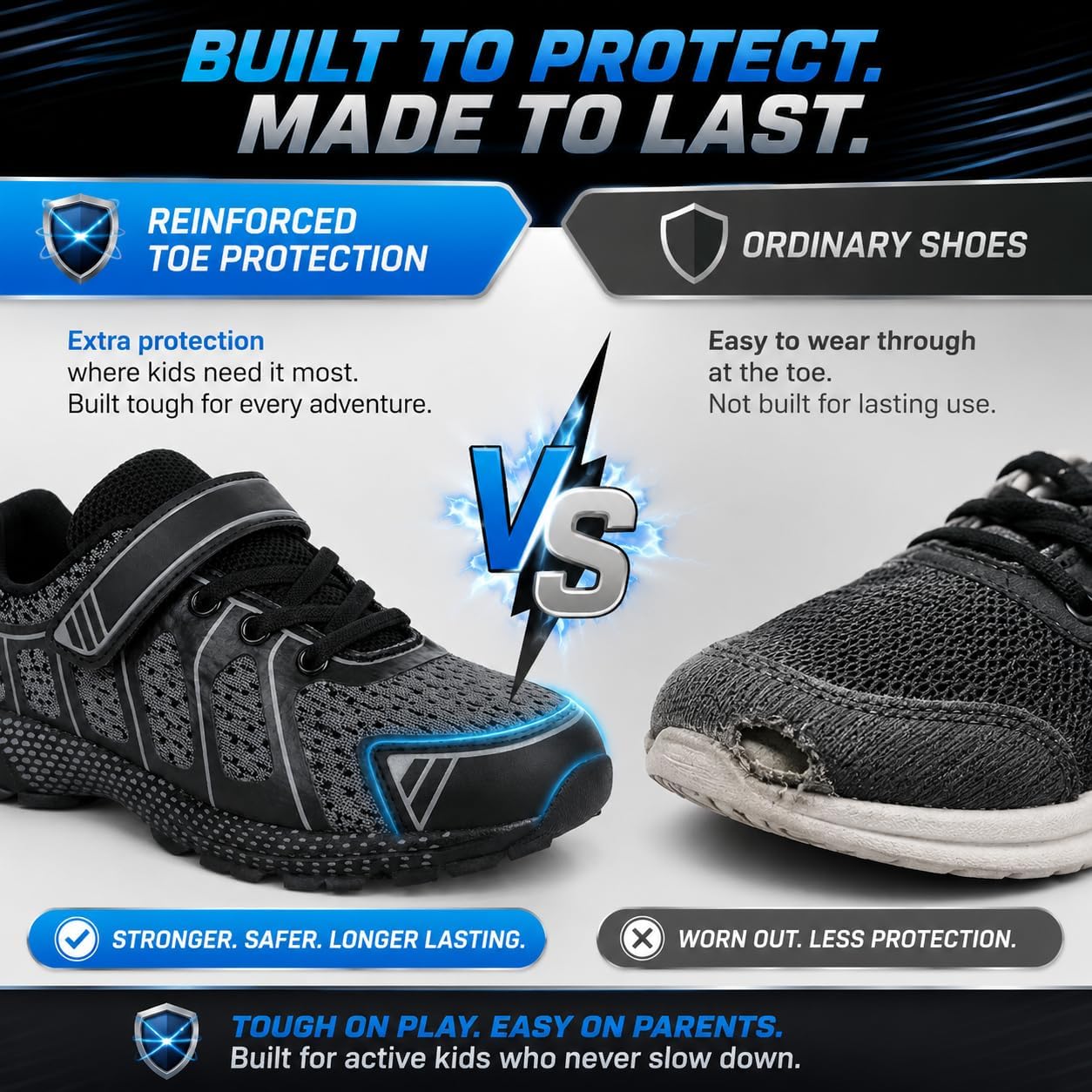Sneakers for Boys and Girls, Kids Tennis Running Shoes, Lightweight Breathable Sport Athletic Shoe