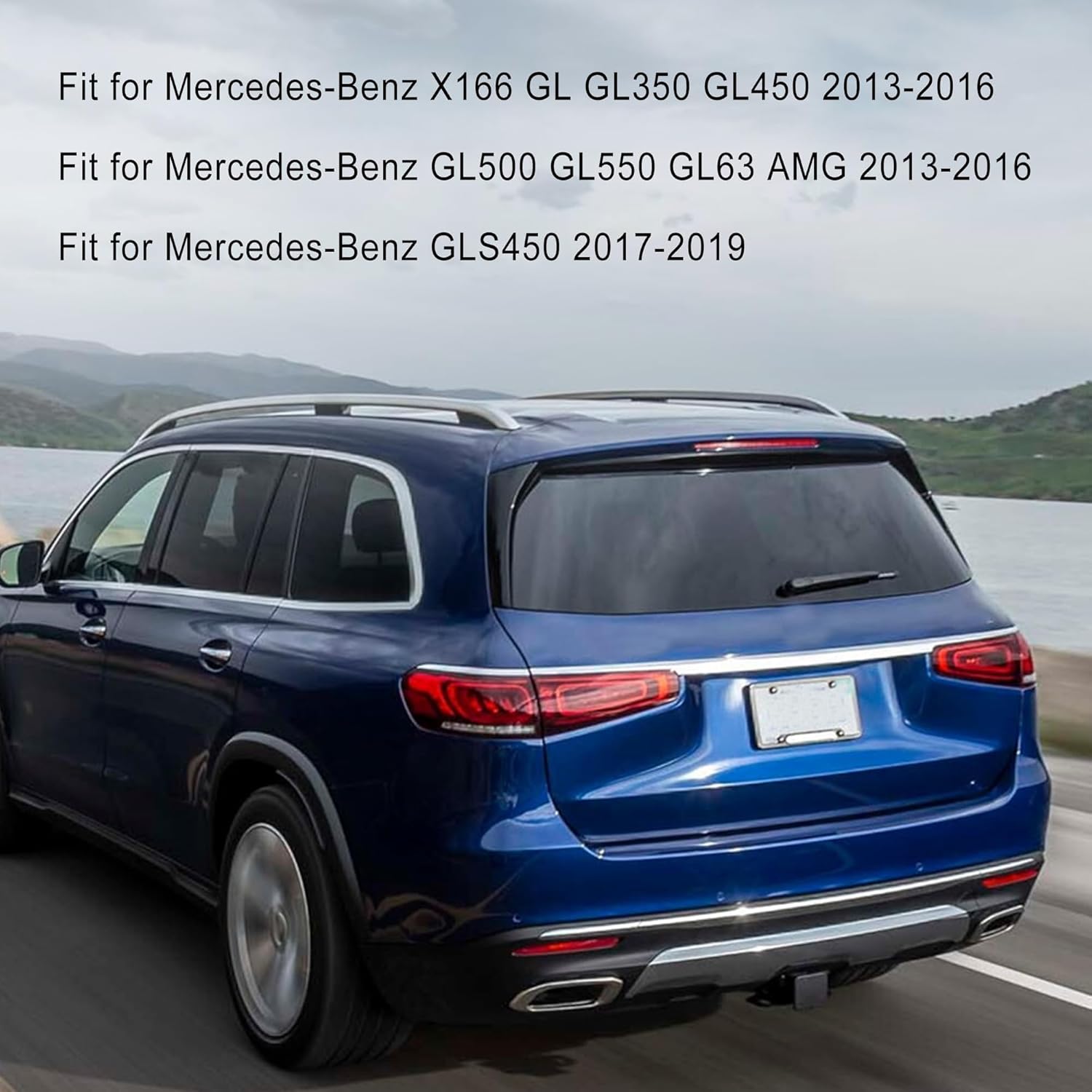 2 PCS Rear Bumper Reflector Compatible with Mercedes-Benz X166 GL GL350 GL450 GL500 GL550 GL63 AMG 2013-2016 GLS450 2017-2019 Replace A1668200474 1668200474 A1668200374 1668200374