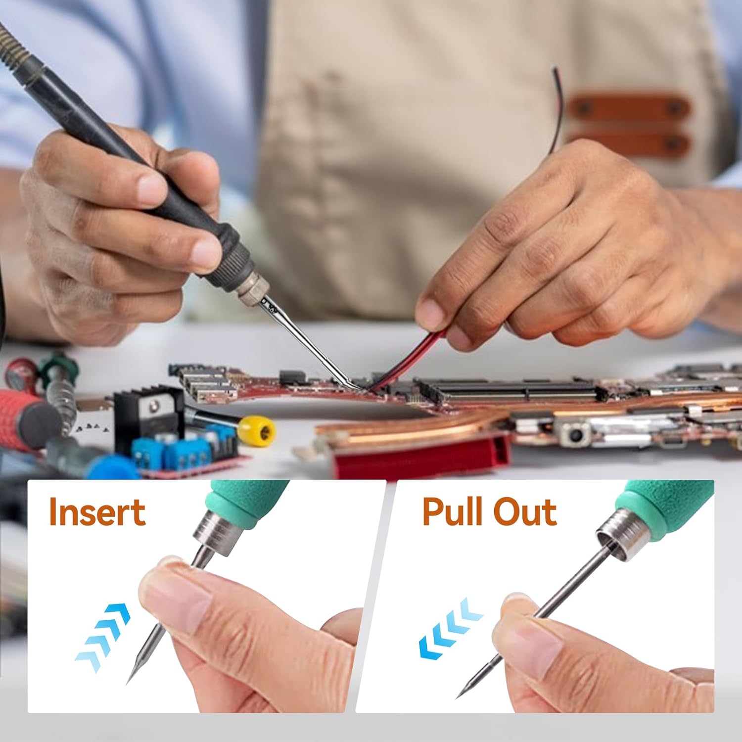 8-Pack C210 Soldering Iron Tips for T1 Max – Includes C210-K, SK, I, IS (2 Each) – Rapid Heat-Up, Minimum Required Power 12W Nickel-Chromium Solder Bits for Soldering Iron