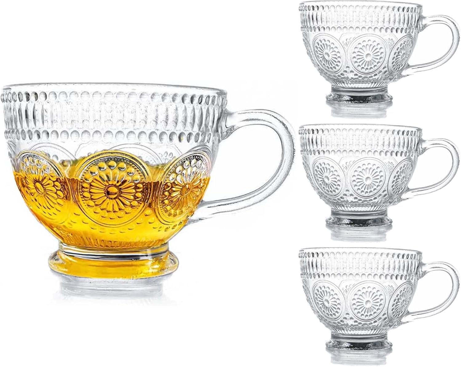 Cosmeria Bicchiere in vetro con coperchio e cannuccia, elegante 16 Oz Bow Cup per tè a bolle
