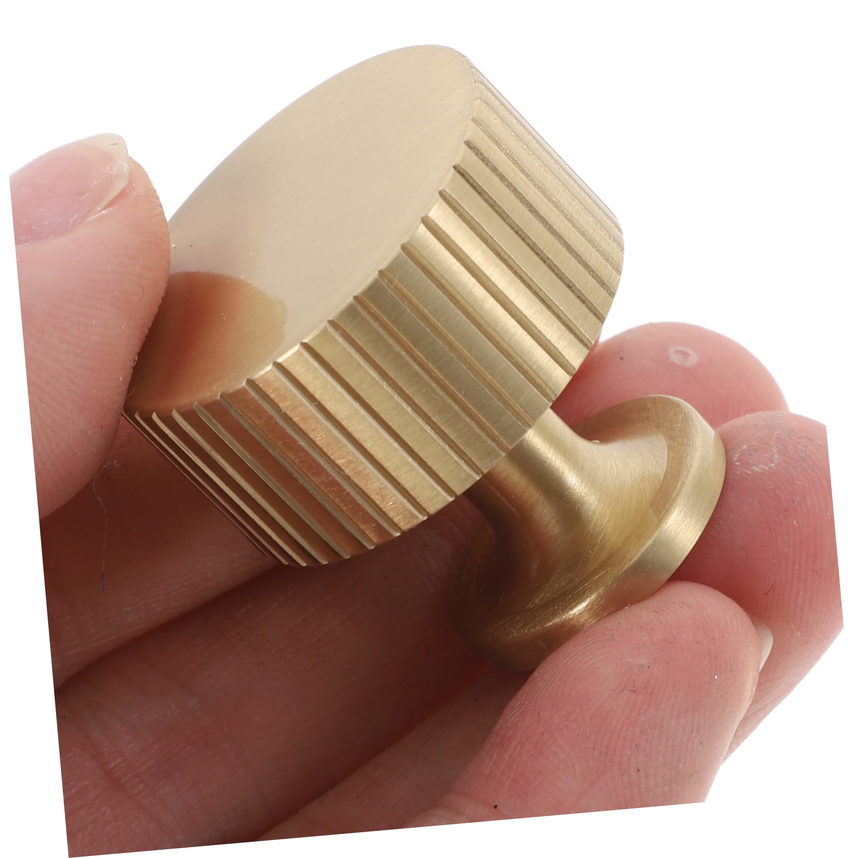 HOMSFOU Pomelli Rotondi in Ottone Oro per Armadio, 5 Pezzi | Design Europeo, Adatti a Guardaroba e Scarpiere, Installazione Semplice, Finitura Elegante e Contemporanea