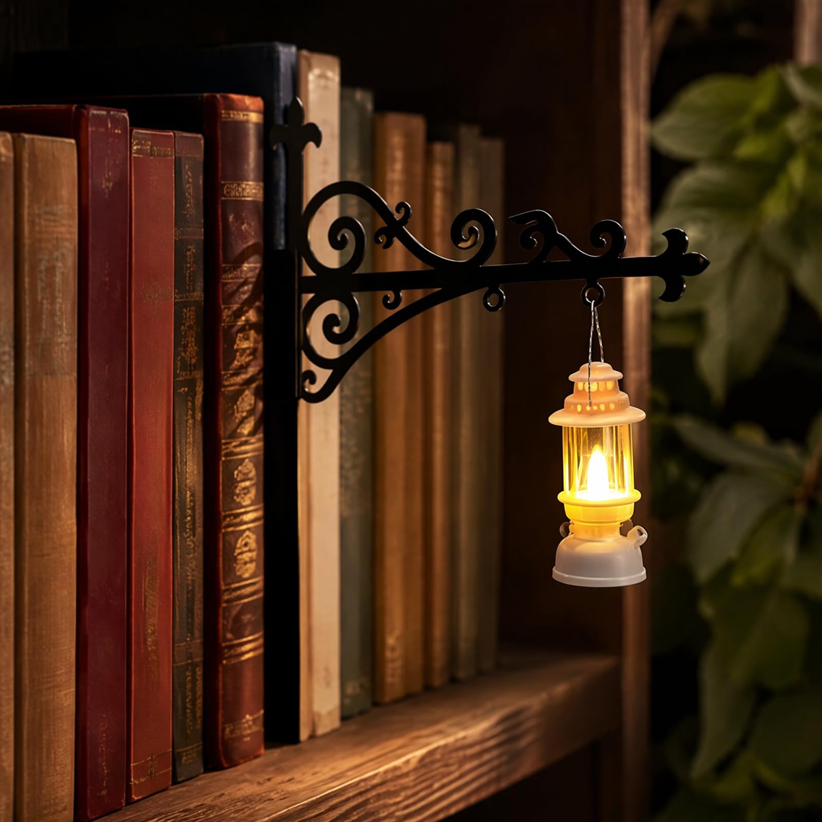 Bookshelf Lantern Light Mini LED Book Shelf Lamp Between Books