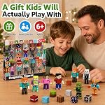 20 PCS Jeu de figures d'action magnétique - Blocs de construction magnétiques, cubes d'aimants et jouets de personnages rotatifs pour enfants, STEM Jouets, Cadeau anniversaire de Noël pour 3+ Année Garçons Filles