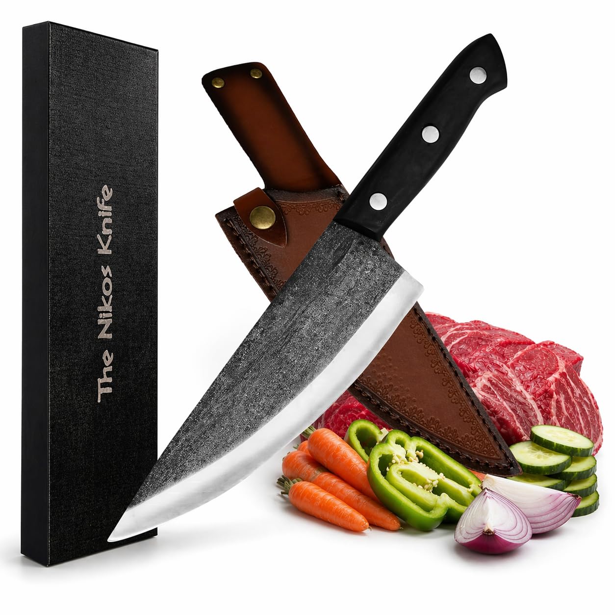 Amazon.com: The Nikos Knife Chefs Knife - 8” Hand-Forged High