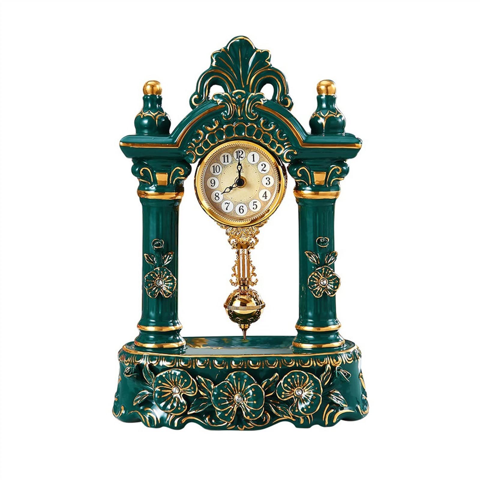 S5b8W3g7 Mantel Clocks Luxury European-style Ceramic Clock Porch TV Cabinet Fireplace Decorative Exquisite Ornaments Decorate