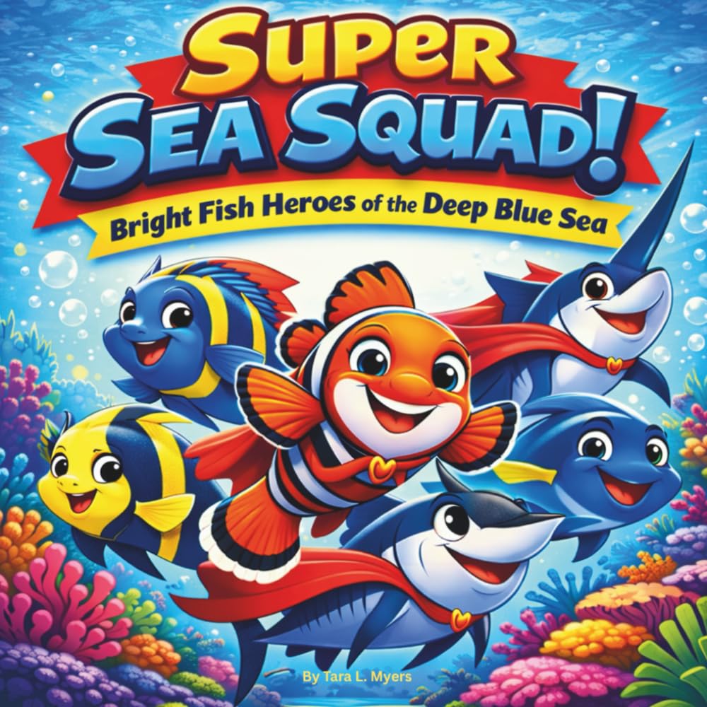 Super Sea Squad!: Children's Storybooks| Bright Fish Heroes of the Deep Blue Sea| Rhyming| Adventure| Animals| Fish| For ages 3-8| 30 Pages| Size 8.5 x 8.5 (Childrens Books)