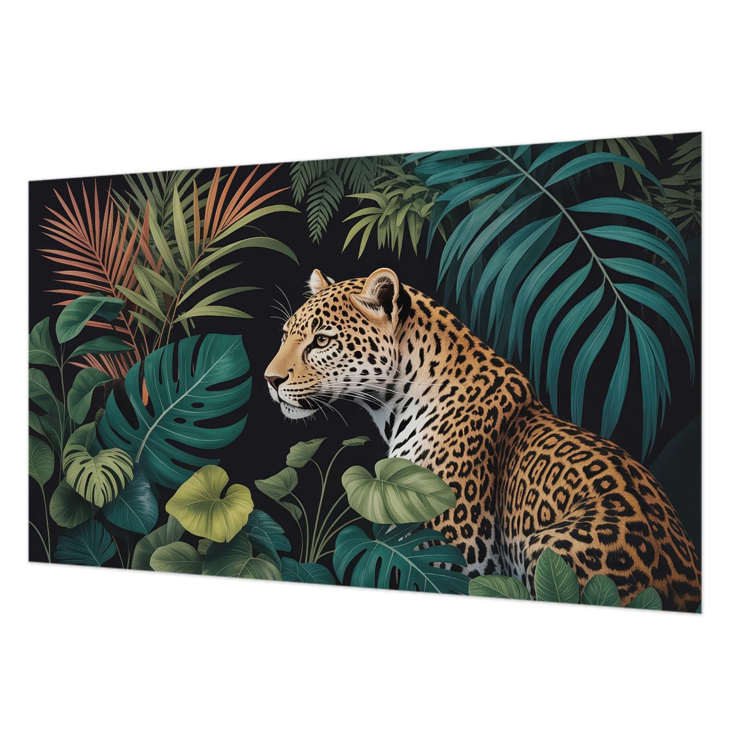 Papier peint léopard exotique intissé facile à nettoyer 416x254 cm